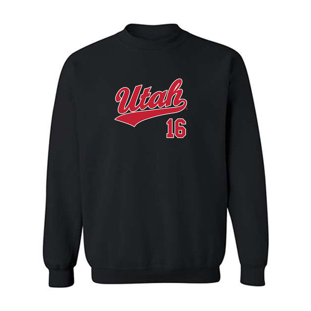 Utah - NCAA Baseball : Kaden Soder - Replica Shersey Crewneck Sweatshirt-0