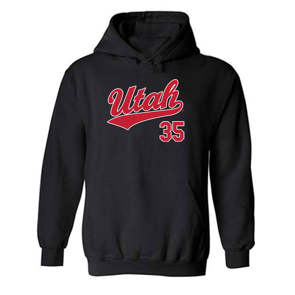 Utah - NCAA Baseball : Dylan Gazaway - Replica Shersey Hooded Sweatshirt-0