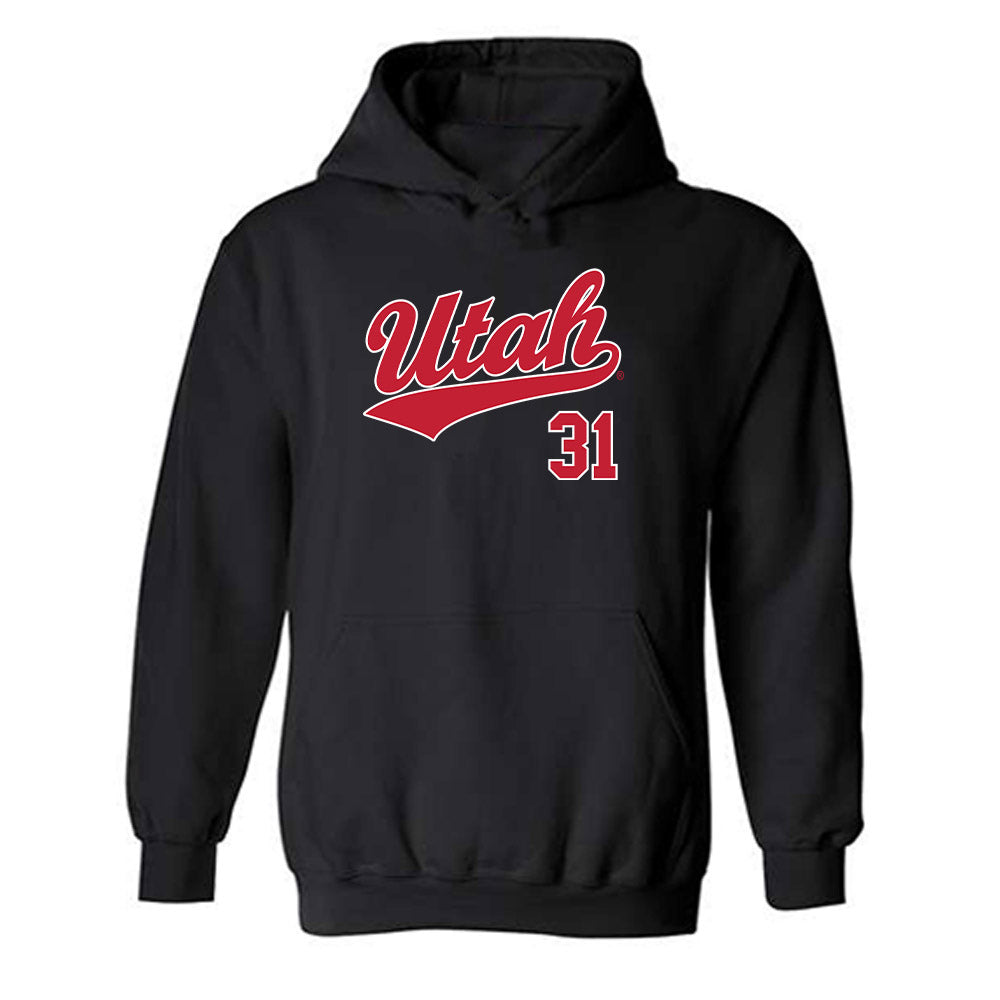 Utah - NCAA Baseball : Ashton Graff-Rowe - Replica Shersey Hooded Sweatshirt-0