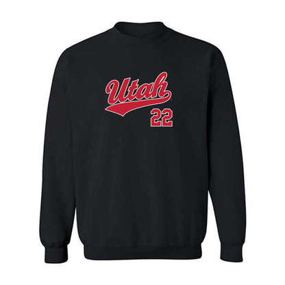 Utah - NCAA Baseball : Payton Riske - Replica Shersey Crewneck Sweatshirt-0