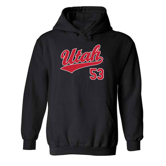Utah - NCAA Baseball : Jet Gilliam - Replica Shersey Hooded Sweatshirt-0