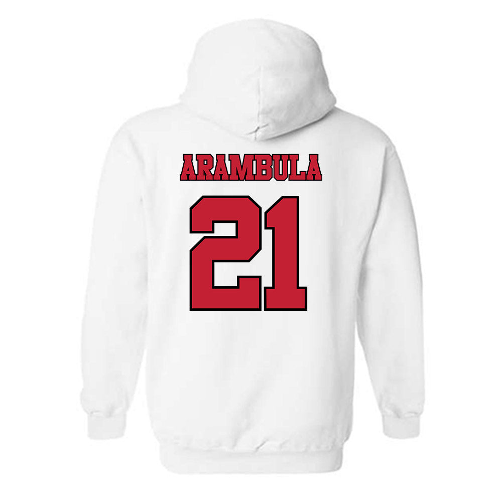 Utah - NCAA Baseball : Daniel Arambula - Replica Shersey Hooded Sweatshirt-1
