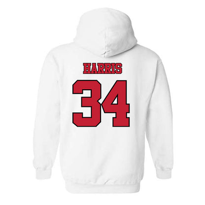 Utah - NCAA Baseball : Malik Harris - Replica Shersey Hooded Sweatshirt-1