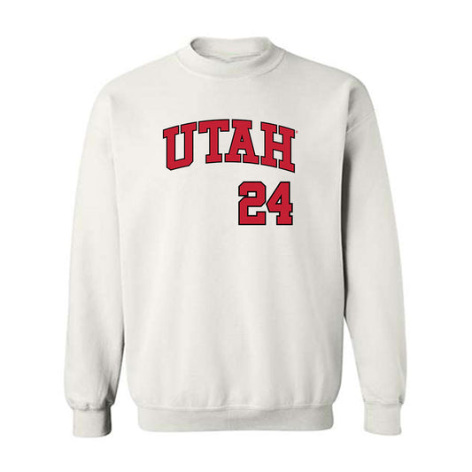 Utah - NCAA Baseball : Luke Jacobs - Replica Shersey Crewneck Sweatshirt-0