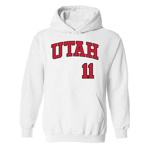 Utah - NCAA Baseball : Ryan Kittredge - Replica Shersey Hooded Sweatshirt-0