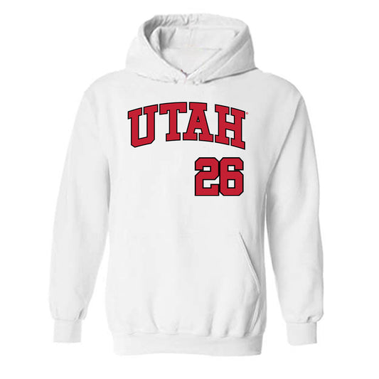 Utah - NCAA Baseball : Derek Smith - Replica Shersey Hooded Sweatshirt-0