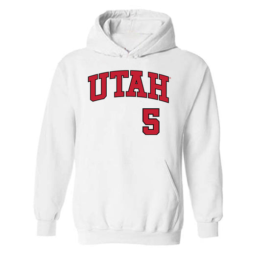 Utah - NCAA Baseball : Nevan Noonan - Replica Shersey Hooded Sweatshirt-0