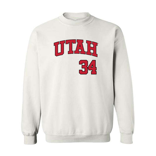 Utah - NCAA Baseball : Malik Harris - Replica Shersey Crewneck Sweatshirt-0