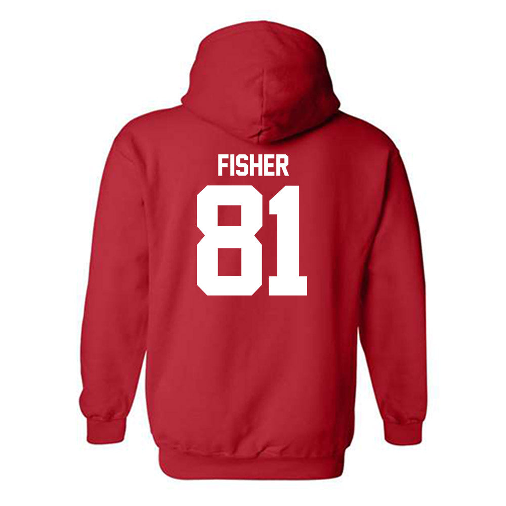 Utah - NCAA Football : Bear Fisher - Replica Shersey Hooded Sweatshirt-1