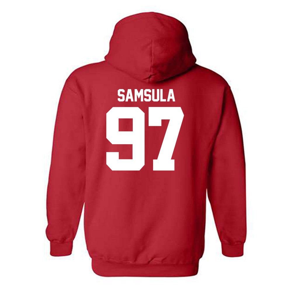 Utah - NCAA Football : Lucas Samsula - Replica Shersey Hooded Sweatshirt-1
