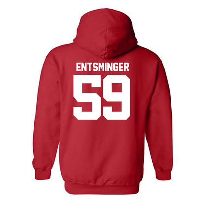 Utah - NCAA Football : Devin Entsminger - Replica Shersey Hooded Sweatshirt-1