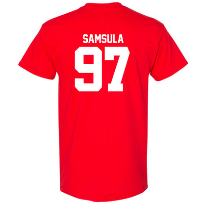 Utah - NCAA Football : Lucas Samsula - Replica Shersey T-Shirt-1