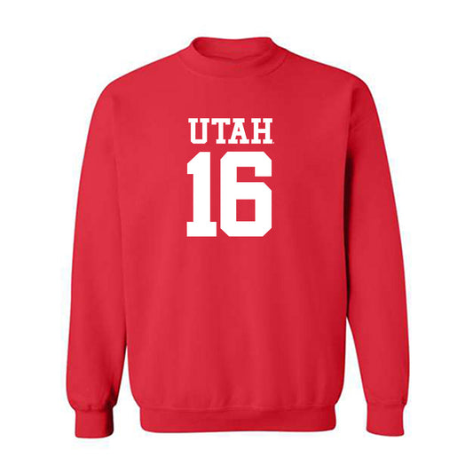 Utah - NCAA Football : Penisimani Takitaki - Replica Shersey Crewneck Sweatshirt-0