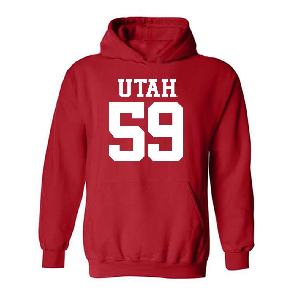 Utah - NCAA Football : Devin Entsminger - Replica Shersey Hooded Sweatshirt-0