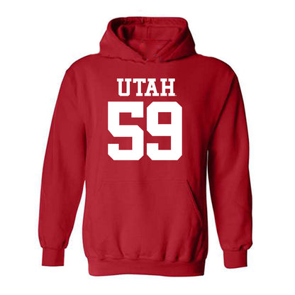 Utah - NCAA Football : Devin Entsminger - Replica Shersey Hooded Sweatshirt-0