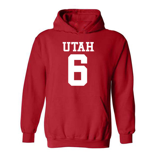 Utah - NCAA Football : Daidren Zipperer - Replica Shersey Hooded Sweatshirt-0