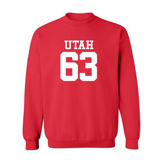 Utah - NCAA Football : Tanner Cragun - Replica Shersey Crewneck Sweatshirt-0