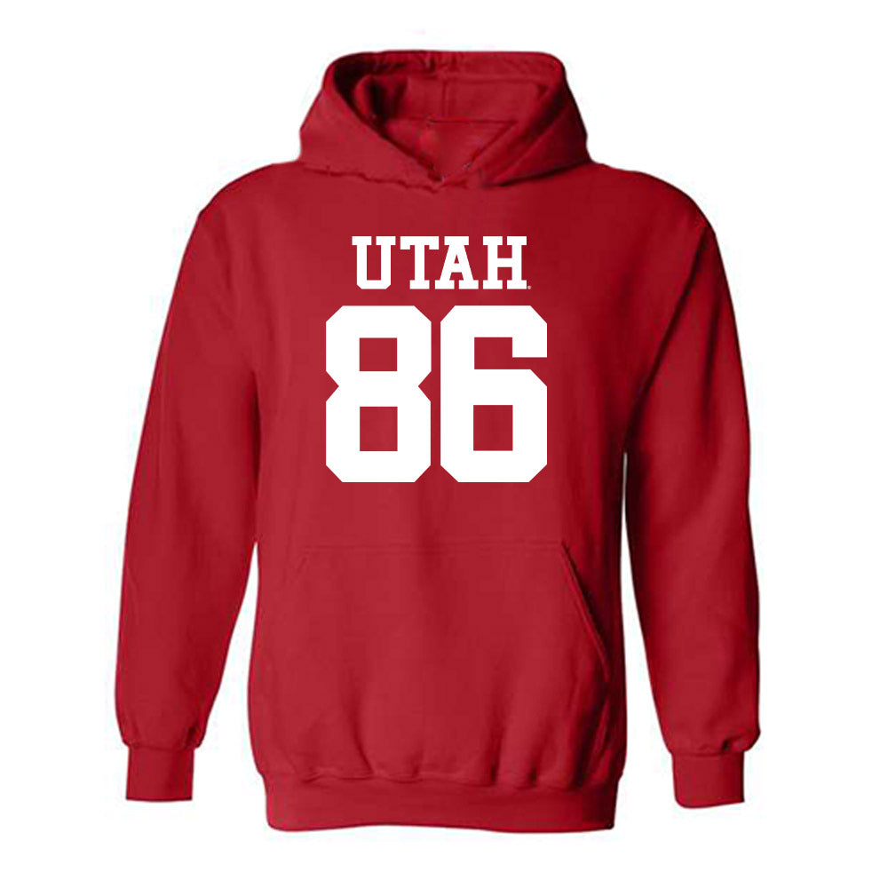 Utah - NCAA Football : Will Monney - Replica Shersey Hooded Sweatshirt-0