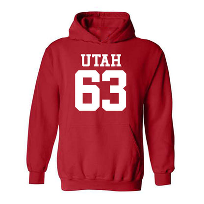 Utah - NCAA Football : Tanner Cragun - Replica Shersey Hooded Sweatshirt-0