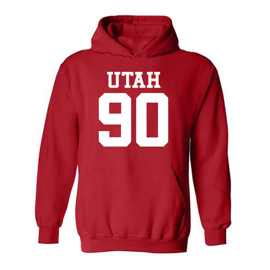 Utah - NCAA Football : Jireh Moe - Replica Shersey Hooded Sweatshirt-0