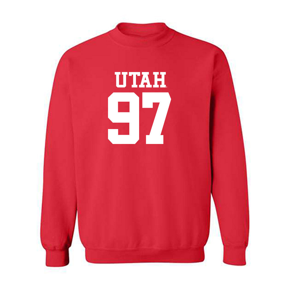 Utah - NCAA Football : Lucas Samsula - Replica Shersey Crewneck Sweatshirt-0