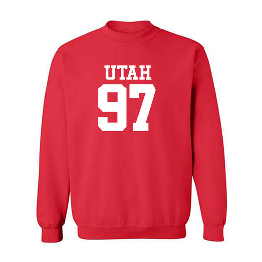 Utah - NCAA Football : Lucas Samsula - Replica Shersey Crewneck Sweatshirt-0