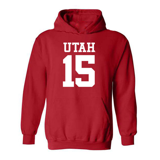 Utah - NCAA Football : Lance Holtzclaw - Replica Shersey Hooded Sweatshirt-0