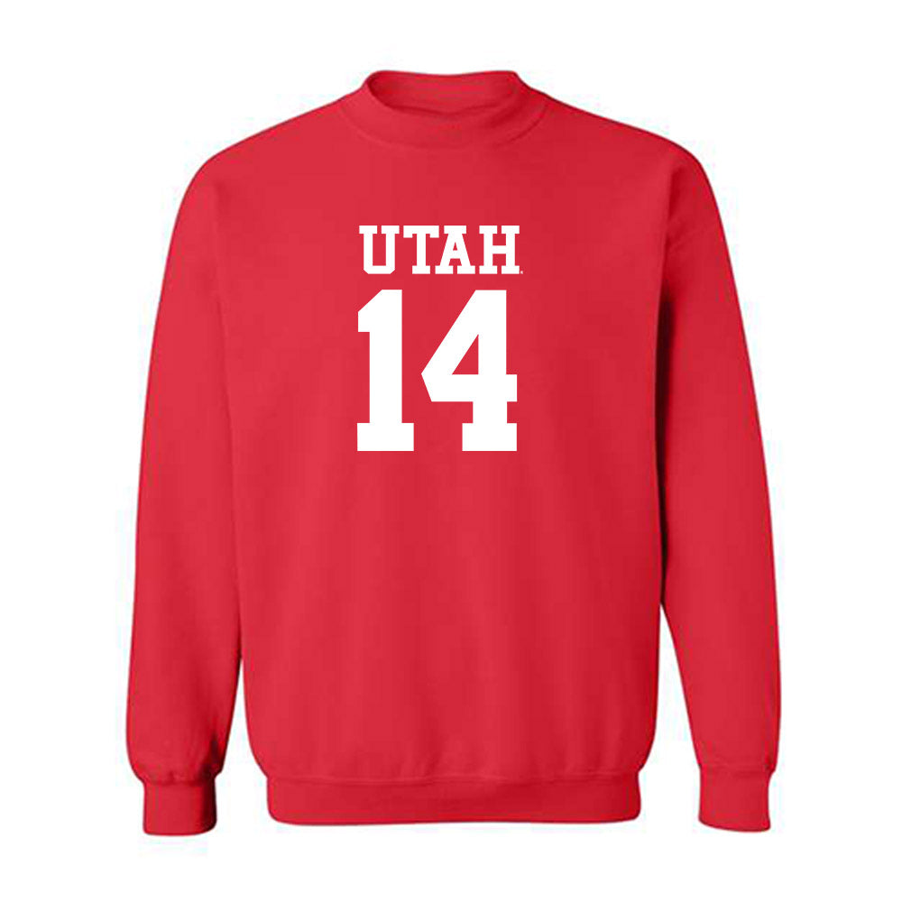Utah - NCAA Football : JC Hart - Replica Shersey Crewneck Sweatshirt-0