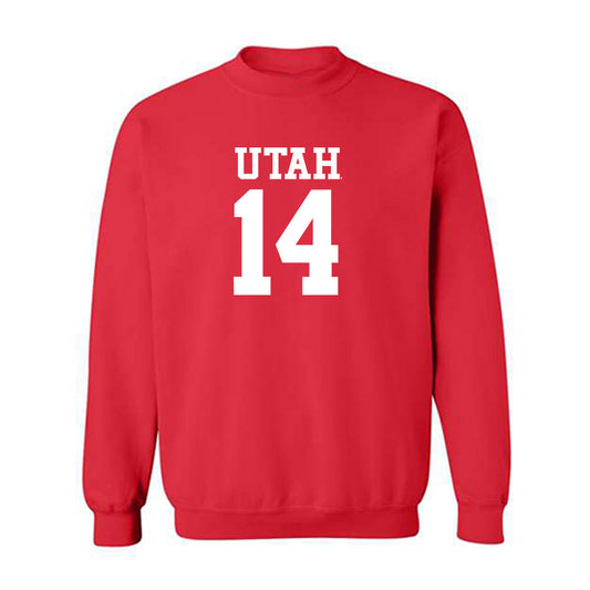 Utah - NCAA Football : JC Hart - Replica Shersey Crewneck Sweatshirt-0