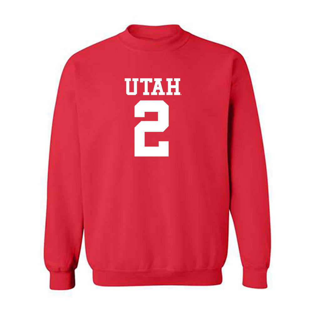 Utah - NCAA Football : Creed Whittemore - Replica Shersey Crewneck Sweatshirt-0