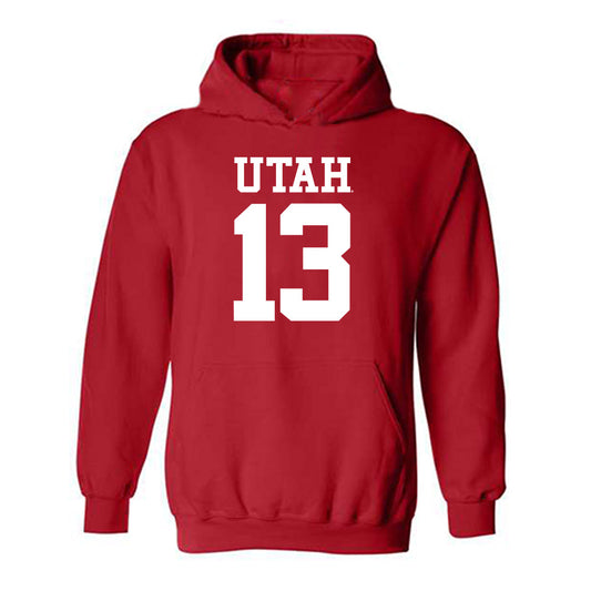 Utah - NCAA Football : Elijah Reed - Replica Shersey Hooded Sweatshirt-0
