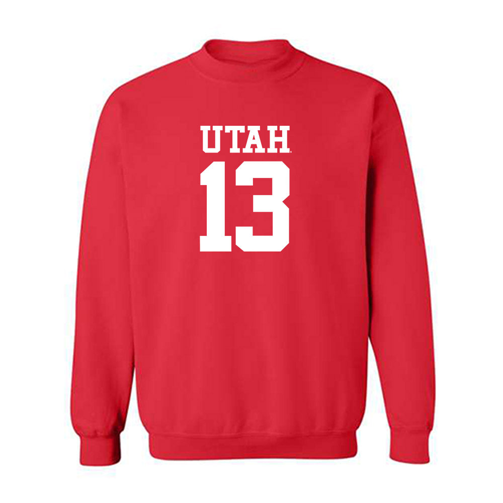 Utah - NCAA Football : Elijah Reed - Replica Shersey Crewneck Sweatshirt-0