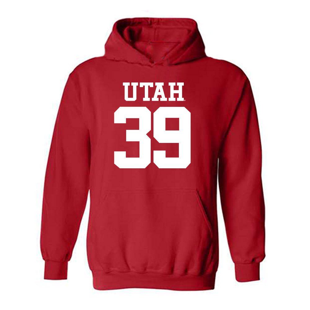 Utah - NCAA Football : Cooper Swasey - Replica Shersey Hooded Sweatshirt-0