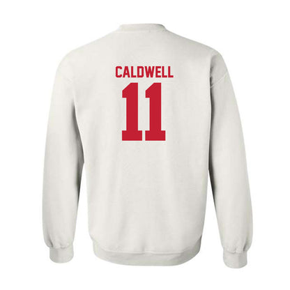 Utah - NCAA Football : Rock Caldwell - Replica Shersey Crewneck Sweatshirt-1