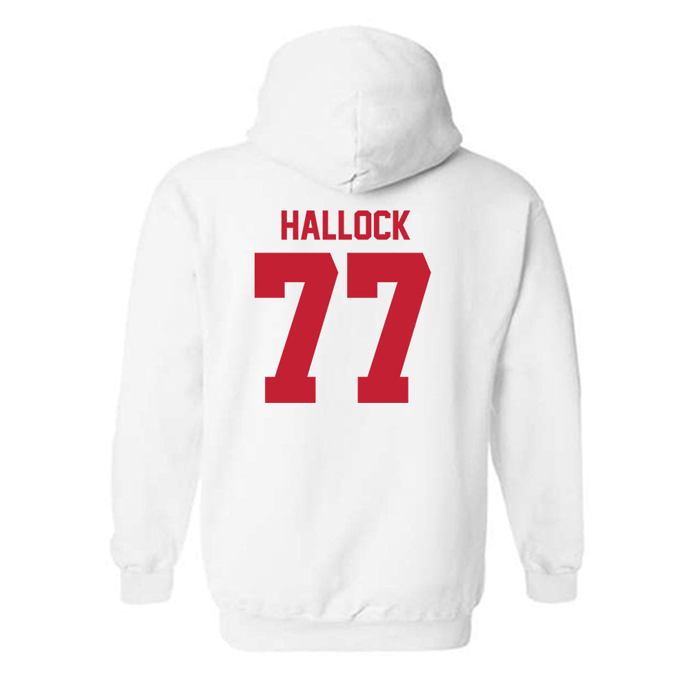 Utah - NCAA Football : Nick Hallock - Replica Shersey Hooded Sweatshirt-1