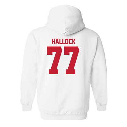 Utah - NCAA Football : Nick Hallock - Replica Shersey Hooded Sweatshirt-1