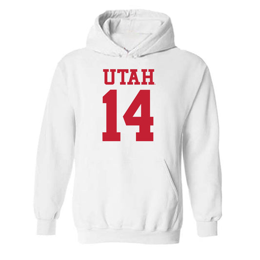 Utah - NCAA Football : JC Hart - Replica Shersey Hooded Sweatshirt-0
