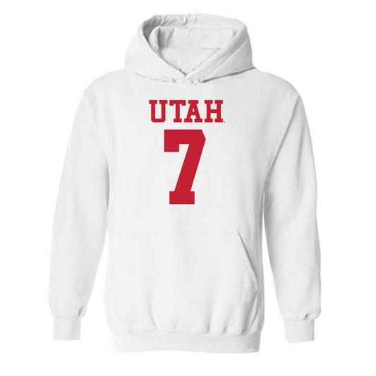 Utah - NCAA Football : Johnathan Hall - Replica Shersey Hooded Sweatshirt-0