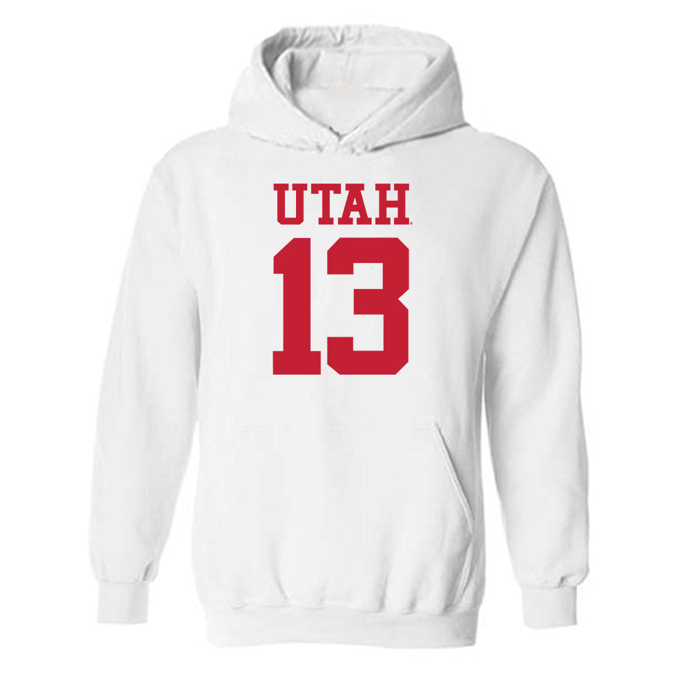 Utah - NCAA Football : Elijah Reed - Replica Shersey Hooded Sweatshirt-0
