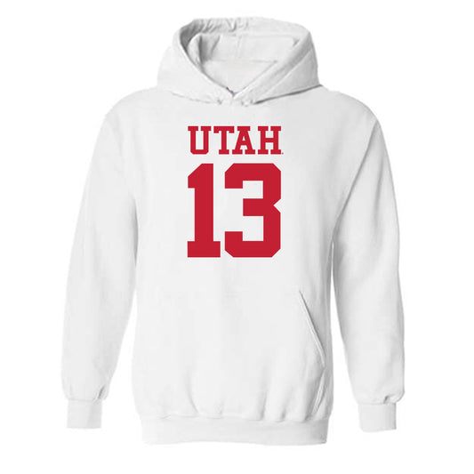 Utah - NCAA Football : Elijah Reed - Replica Shersey Hooded Sweatshirt-0