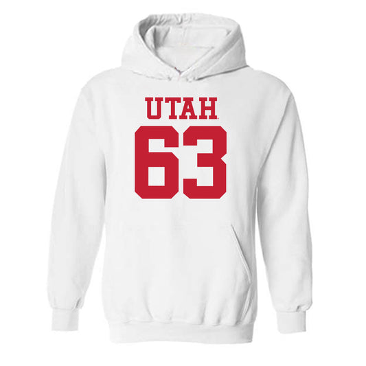 Utah - NCAA Football : Tanner Cragun - Replica Shersey Hooded Sweatshirt-0