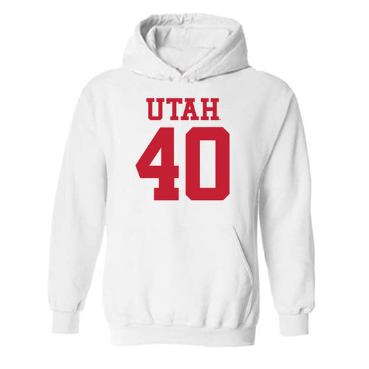Utah - NCAA Football : Paul Fitzgerald - Replica Shersey Hooded Sweatshirt