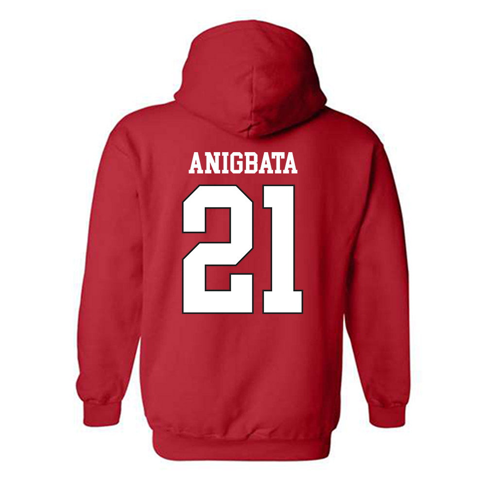 Utah - NCAA Men's Basketball : Alec Anigbata - Replica Shersey Hooded Sweatshirt-1