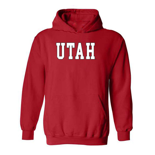 Utah - NCAA Men's Basketball : Malek Gomma - Replica Shersey Hooded Sweatshirt-0