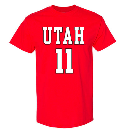 Utah - NCAA Men's Basketball : Taison Chatman - Replica Shersey T-Shirt-0