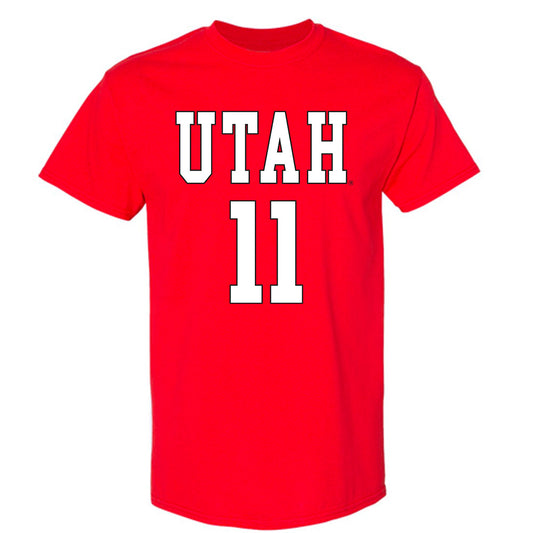 Utah - NCAA Men's Basketball : Taison Chatman - Replica Shersey T-Shirt-0