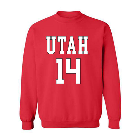 Utah - NCAA Women's Basketball : Kamryn Mafua - Replica Shersey Crewneck Sweatshirt-0