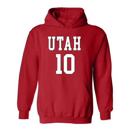 Utah - NCAA Men's Basketball : Jahki Howard - Replica Shersey Hooded Sweatshirt-0