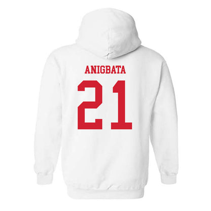 Utah - NCAA Men's Basketball : Alec Anigbata - Replica Shersey Hooded Sweatshirt-1
