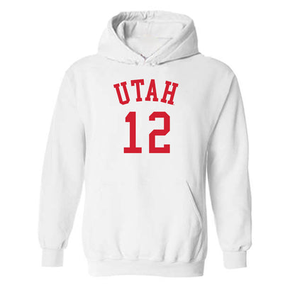Utah - NCAA Women's Basketball : Chyra Evans - Replica Shersey Hooded Sweatshirt-0